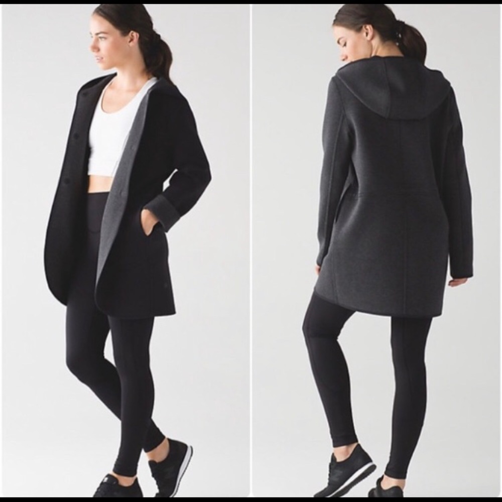 Lululemon city bound wrap- black/dark heather gray